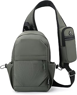 BIRDDIE Anti-Theft Crossbody Sling Bag Casual Shoulder Hiking Backpack Motorcycle Chest Bag with Convertible Shoulder Strap