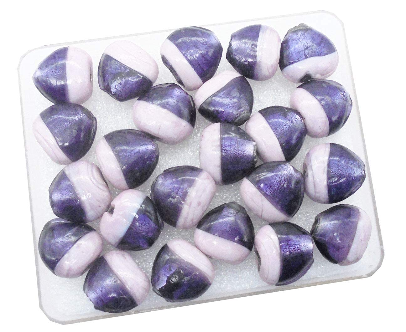 eshoppee 200 gm Purple and White Heart Shape Glass Beads Jewellery Making Art and Craft DIY kit (B07MZ2SZTZ) Amazon Price History, Amazon Price Tracker