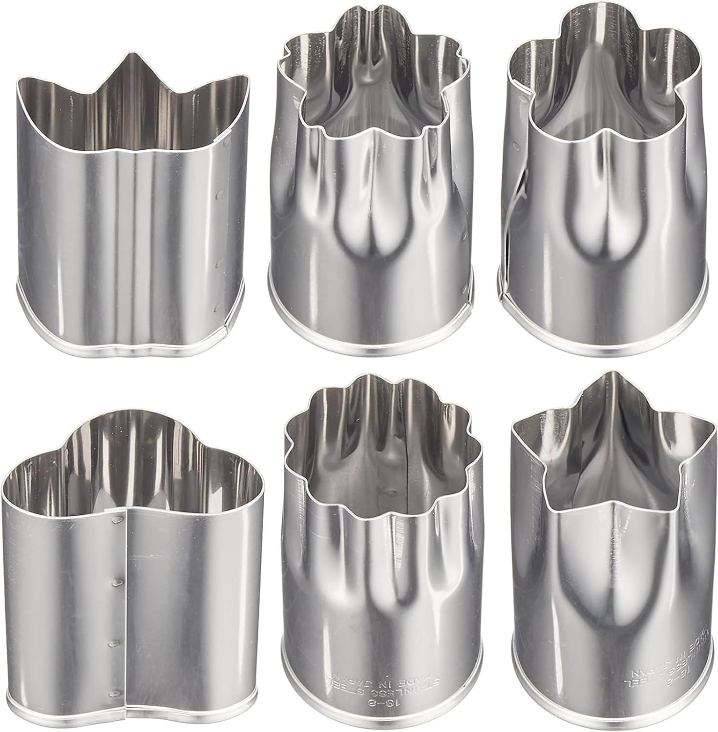 QUEEN ROSE 6-Piece Vegetable Cutter Set, Stainless Steel, Made in Japan