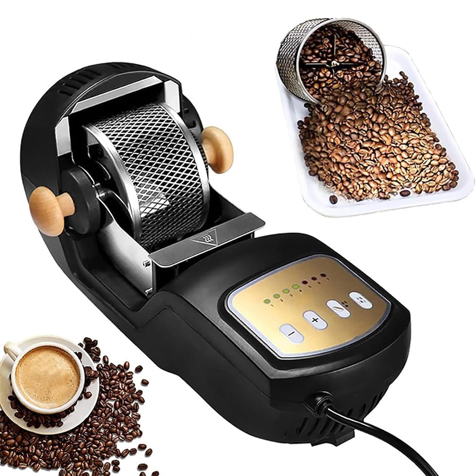 GTHTUHFD Coffee Roaster Machine Automatic Coffee Bean Roaster, Electric Coffee Roaster Machine, 300G Coffee Bean Roasting Baking Machine