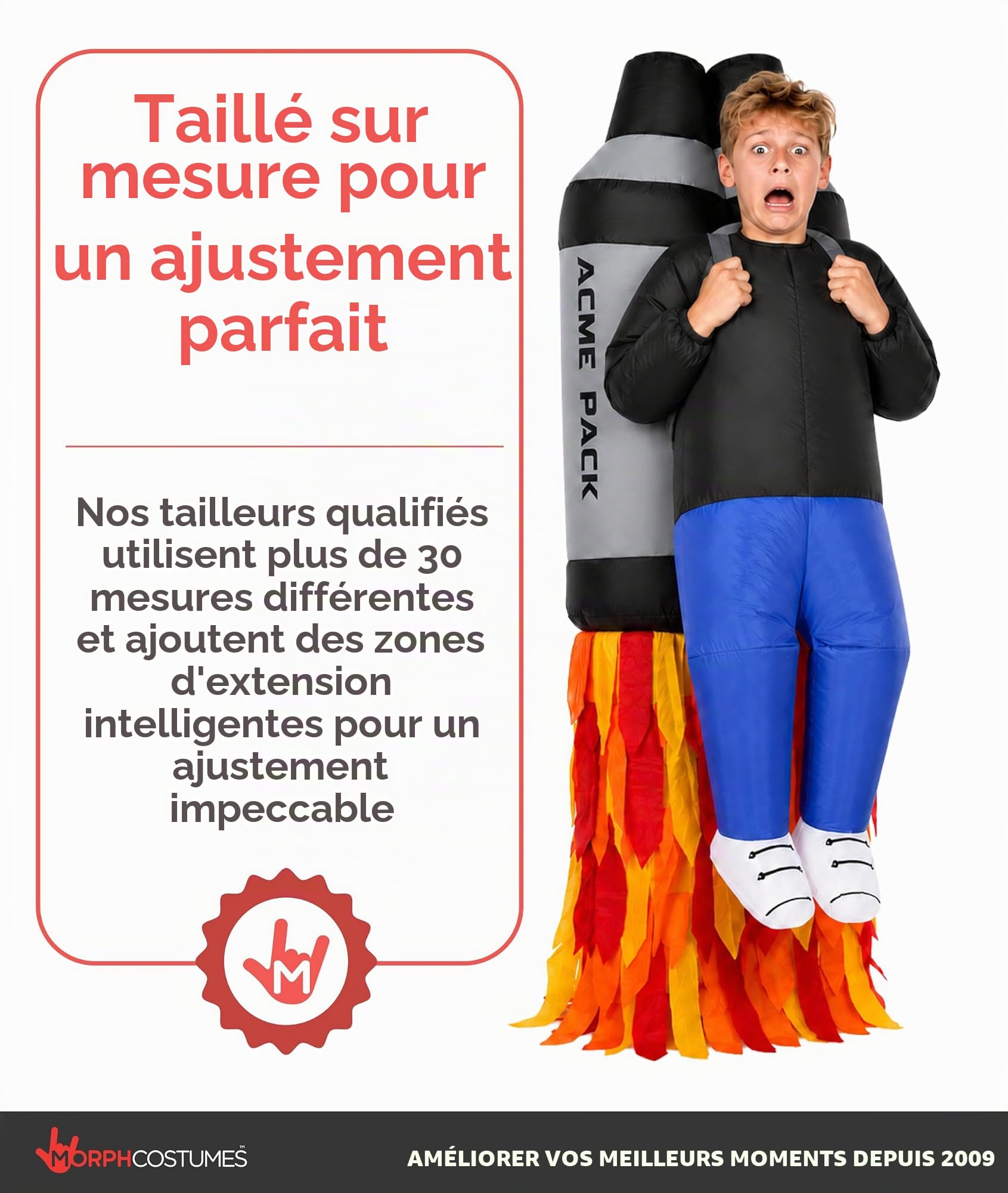 Morph Deguisement Astronaute Gonflable Enfant, Costume Halloween Enfant