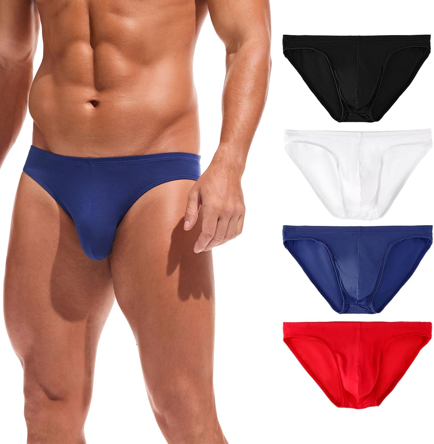 Summer Code Mens Soft Modal Briefs Low Rise Lightweight Underwear
