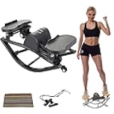 Rock Stepper Cardio Machine for Home Workouts | Low-Impact Fat Burner & Glute Toner with Digital Monitor | 15-Min Quick Silent Stepper, Includes Anti-Slip Mat & Side-to-Side Motion