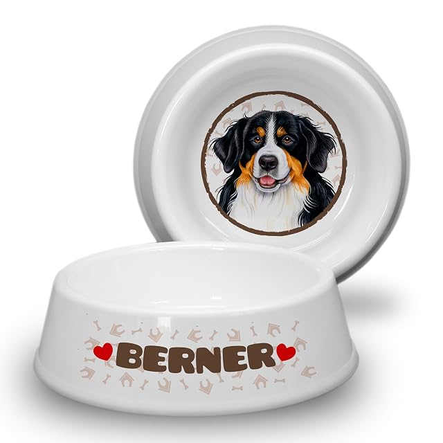 Berner - Cuenco para perros de 21 cm de diámetro, antideslizante, para razas medianas de perros, comedero…