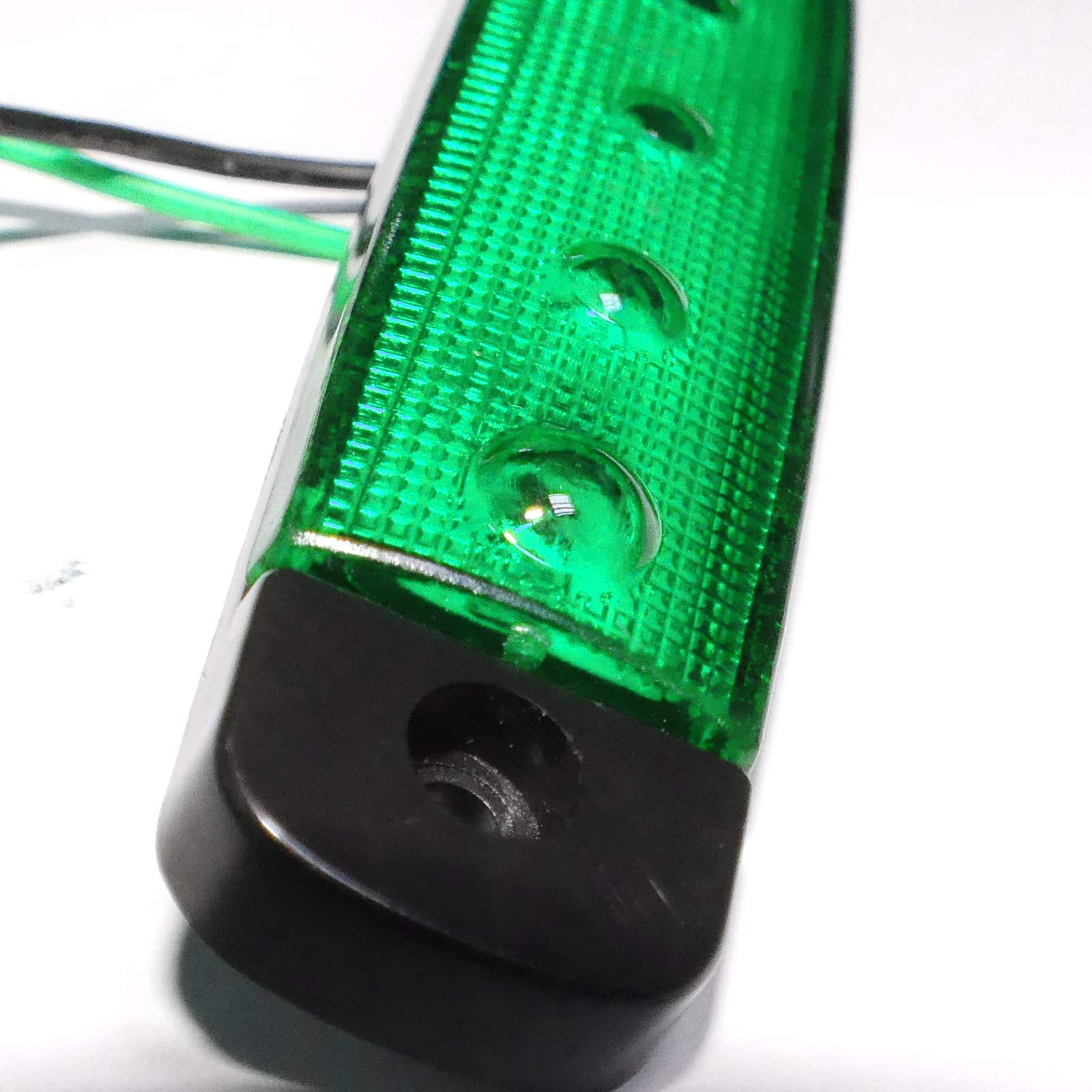 flexzon 30 szt. zielony 24 V 6 LED boczne kierunkowskazy światła do przyczep ciężarówek ciężarówek