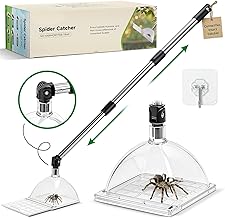 JONRRYIN Long Handled Spider Catcher, Live Insect Catcher, Telescopic Insect Catcher, Cockroach Traps, Non-Contact Large Insect Catch