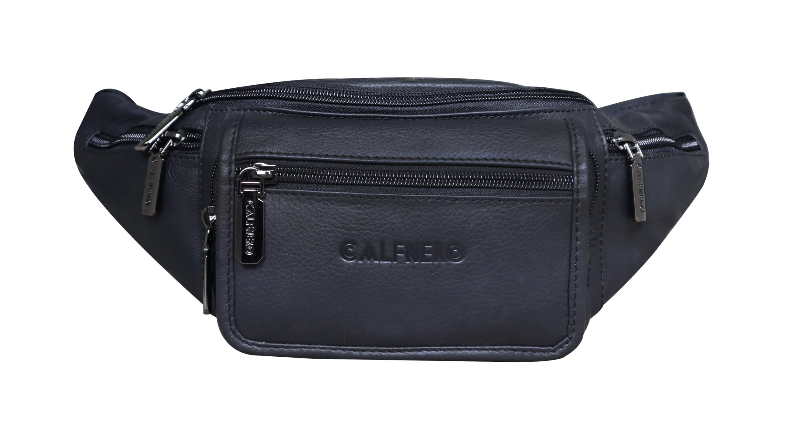 calfnero Genuine Leather Waist Pouch (Black)-picture-23