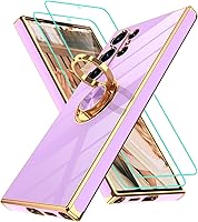 Vista 167 de Gritup Funda para Samsung Galaxy A14 5G: Funda para Samsung A14 2 piezas, protector de pantalla, soporte de anillo de rotación de 360°, soporte