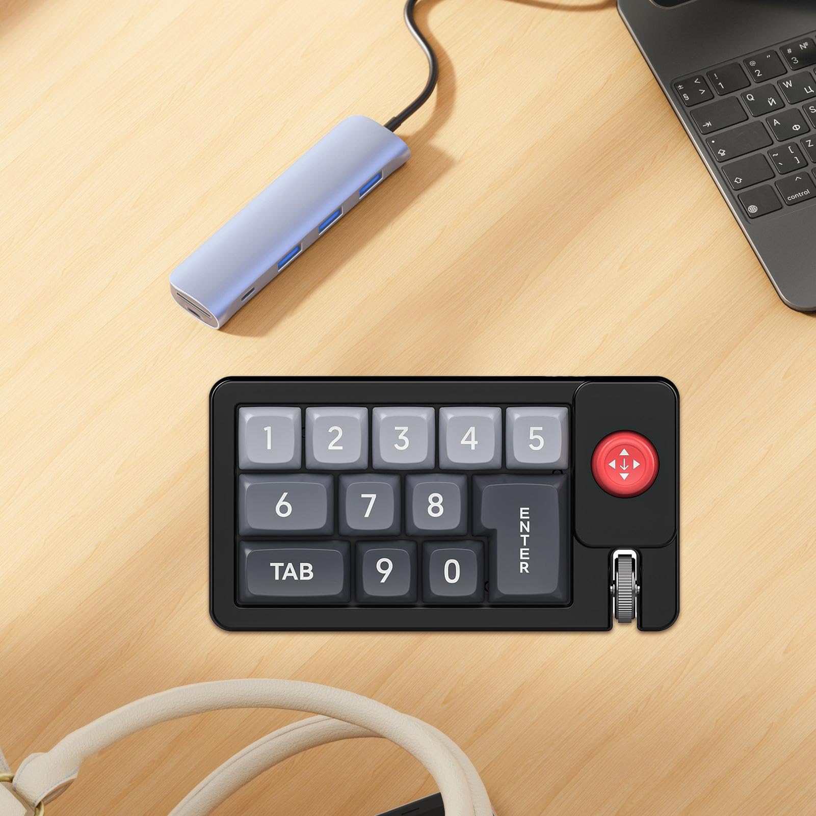Clavier pour Programmeurs | Clavier Mécanique d'Édition,Pavé Numérique Ergonomique Hot-Swappable avec Joystick pour Montage Vidéo Et Conception Graphique Au Travail pour Femmes Et Hommes