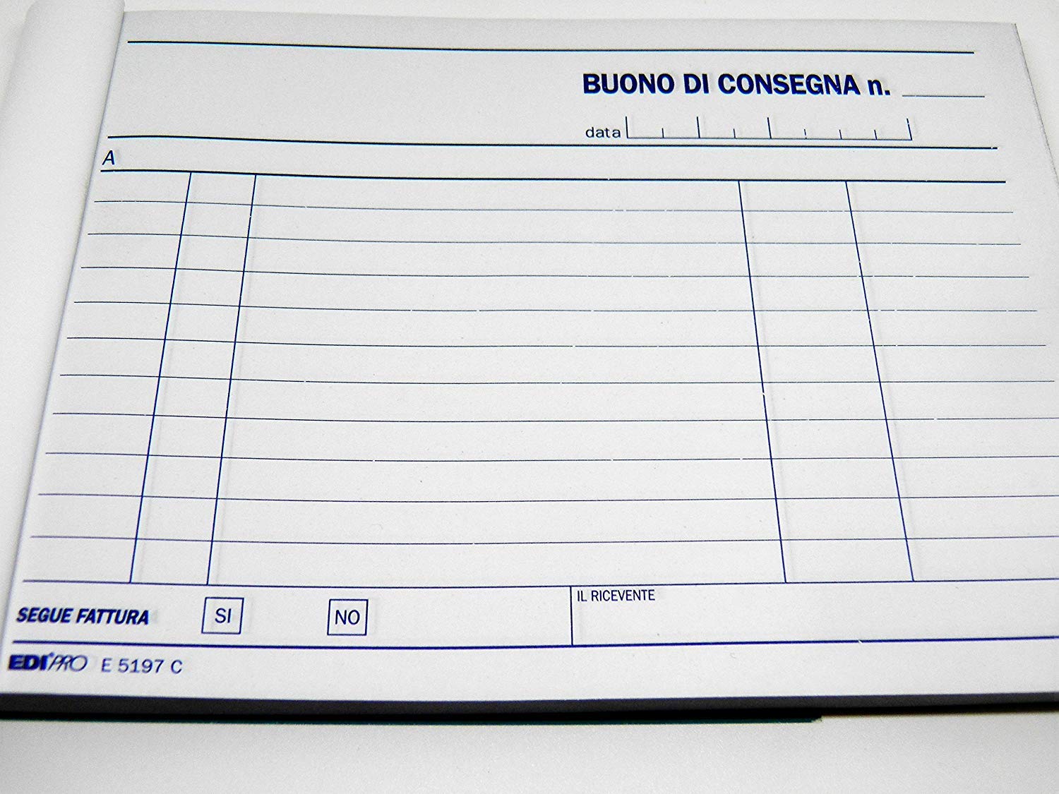 Confezione da 20 - Blocco buoni di consegna 50/50 12x17,5cm ric e5197c