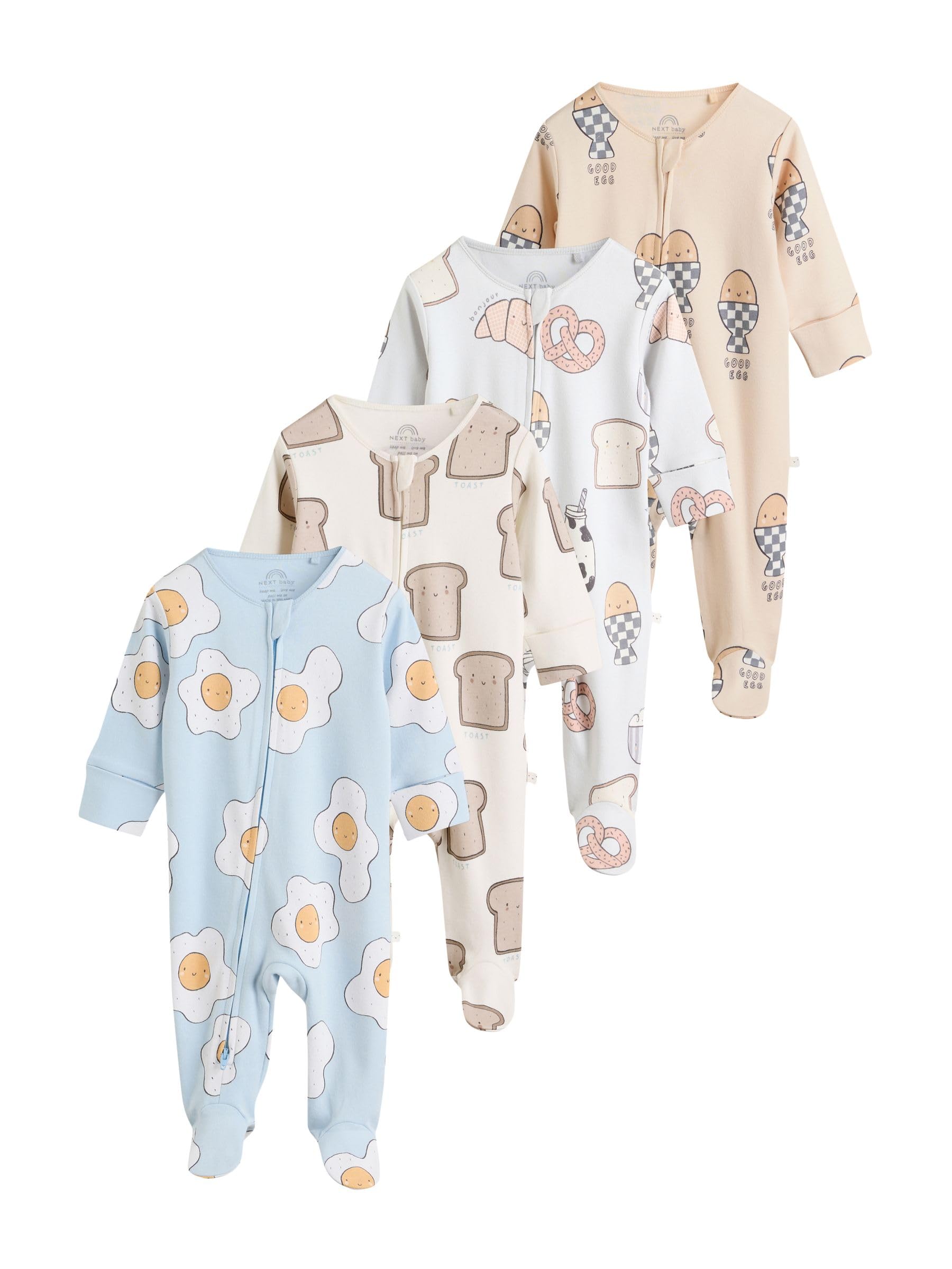NEXT Bébé garçon Dors-Bien à Zip Double Sens Lot de 4