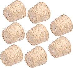 8 Piece Bamboo Woven Basket Organizer for Toys and Pots