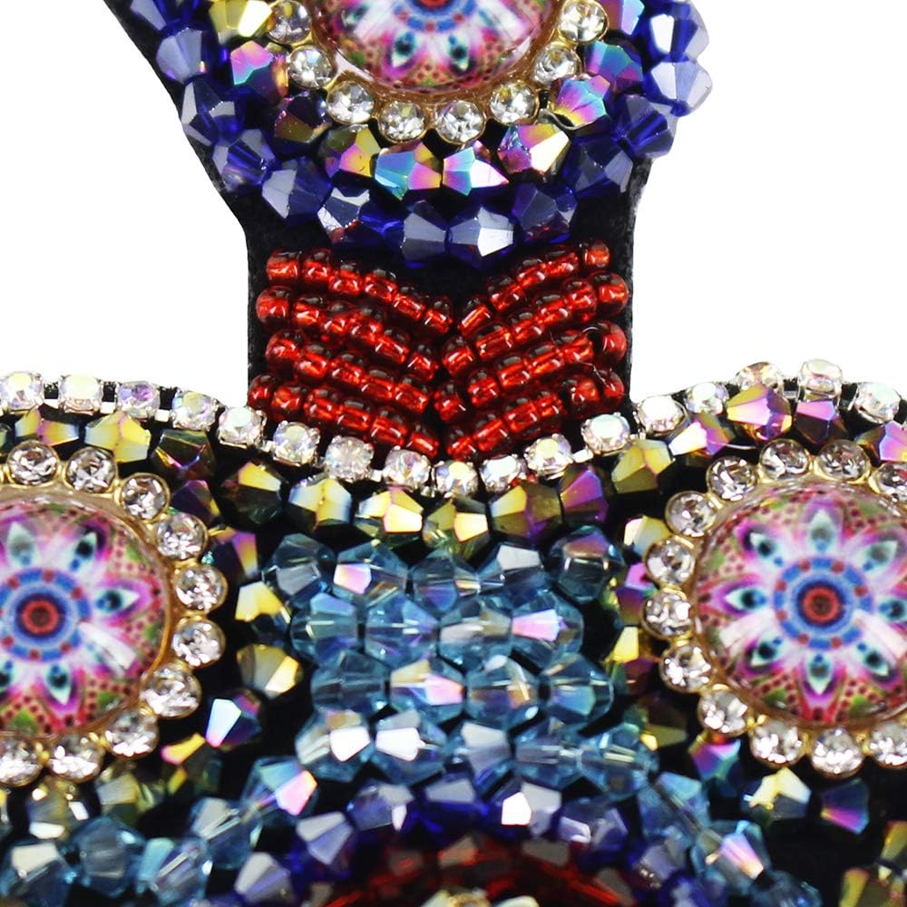 Beading Heart Hand Design Patches Handmade Bages for Brooches Fashion Clothes Decorated Craft 2 Pieces image 2