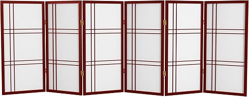 Miniatura 27 de Pantalla Shoji corta de doble cruz de 3 pies - Nogal - 3 paneles Nuez,Negro -,Miel,Natural,Rosewood,Blanco