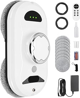 Robot lave-vitres,5600 Pa,lave-vitres automatique avec système de sécurité,navigation intelligente,télécommande,détection des bords,nettoyants pour vitres adaptés à toutes les surfaces lisses
