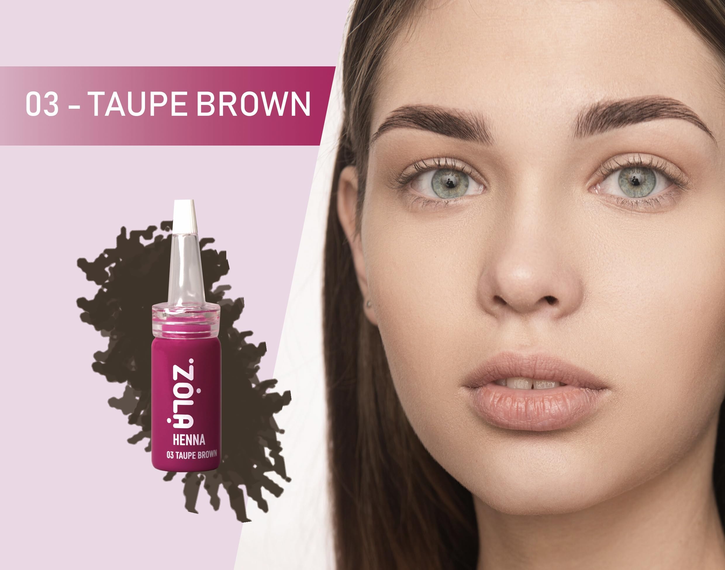 Zola Henné zestaw do brwi, 6 odcieni, 10 g
