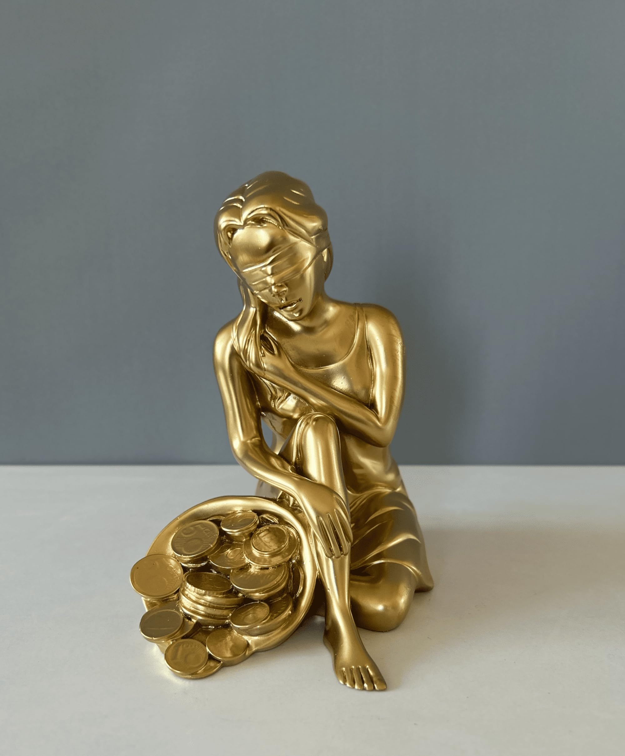 Estatua de la diosa de la suerte de Fortuna Tyche, 20 cm, estatua griega, decoración de estatua
