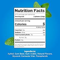 Vista 2 de PUR Gum Chicle sin Aspartame 100% Xilitol Chicle con sabor natural a menta piperita, 55 piezas (paquete de 1)