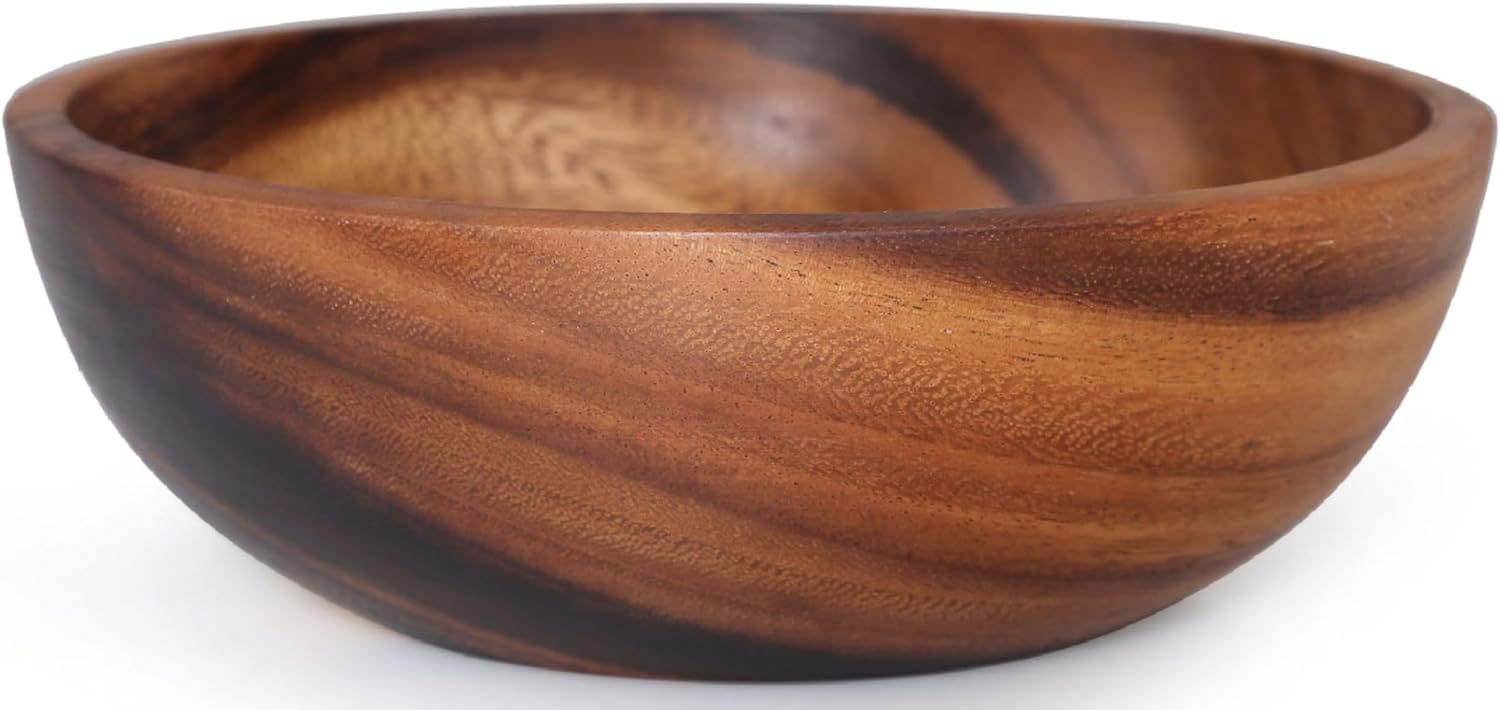 木製のサラダボウル、サラダのボウル、フルーツボウル、キッチン