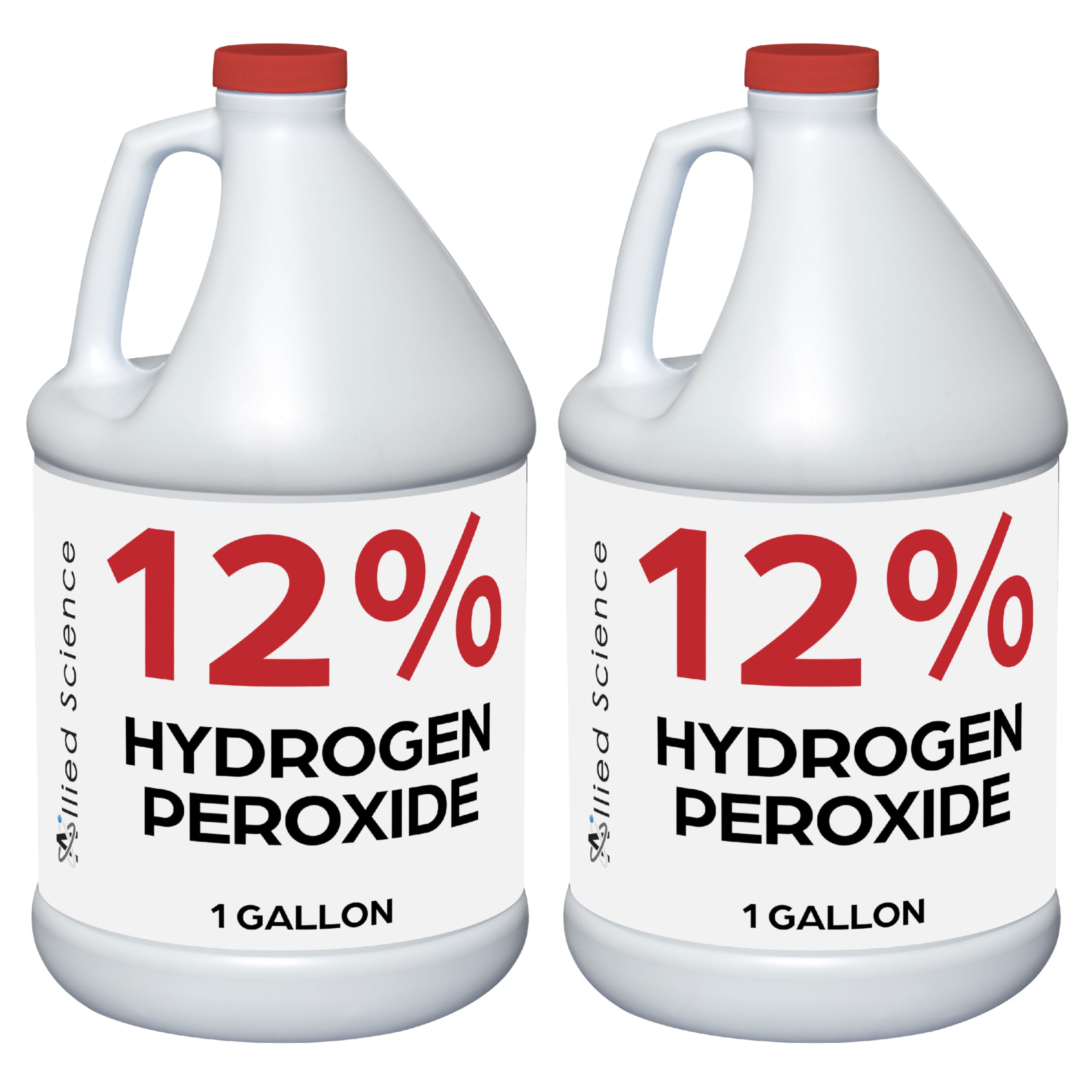 Allied Science 12% Food Grade Hydrogen Peroxide, 4X Stronger, Dilute and Use for Personal Care, Home, Kitchen, Bath, Carpet, Water Cleaner, Plant