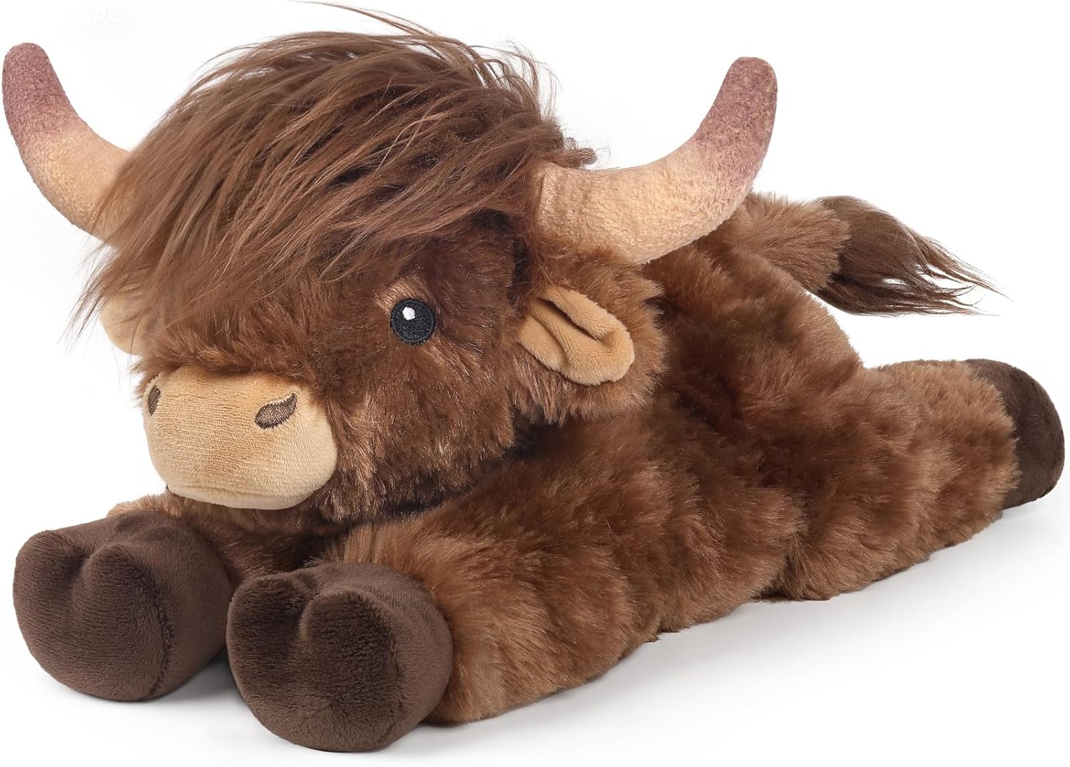 Highland Cow Stuffed Animals, Microwavable Stuffed Animal Adorable Fluffy Highland Cow Plush for Warmth Comfort, Heatable Coolable Lavender Scent Toy, Cute Soft Plushies Gift for Kid Boys Girl & Adult