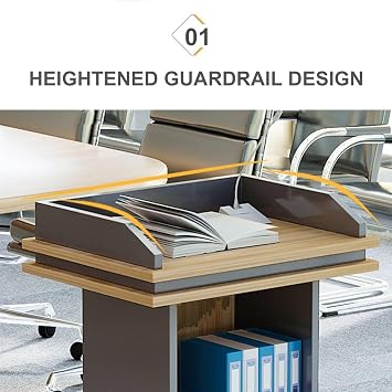 Lectern Podium Stand, Podium Stand Wooden with Wheels Speaking Lectern Pulpitos para Iglesias with Shelf Lecterns Church Pulpits Teacher's Podium for Hotel Restaurant Activity Podium (C - with Wheels)