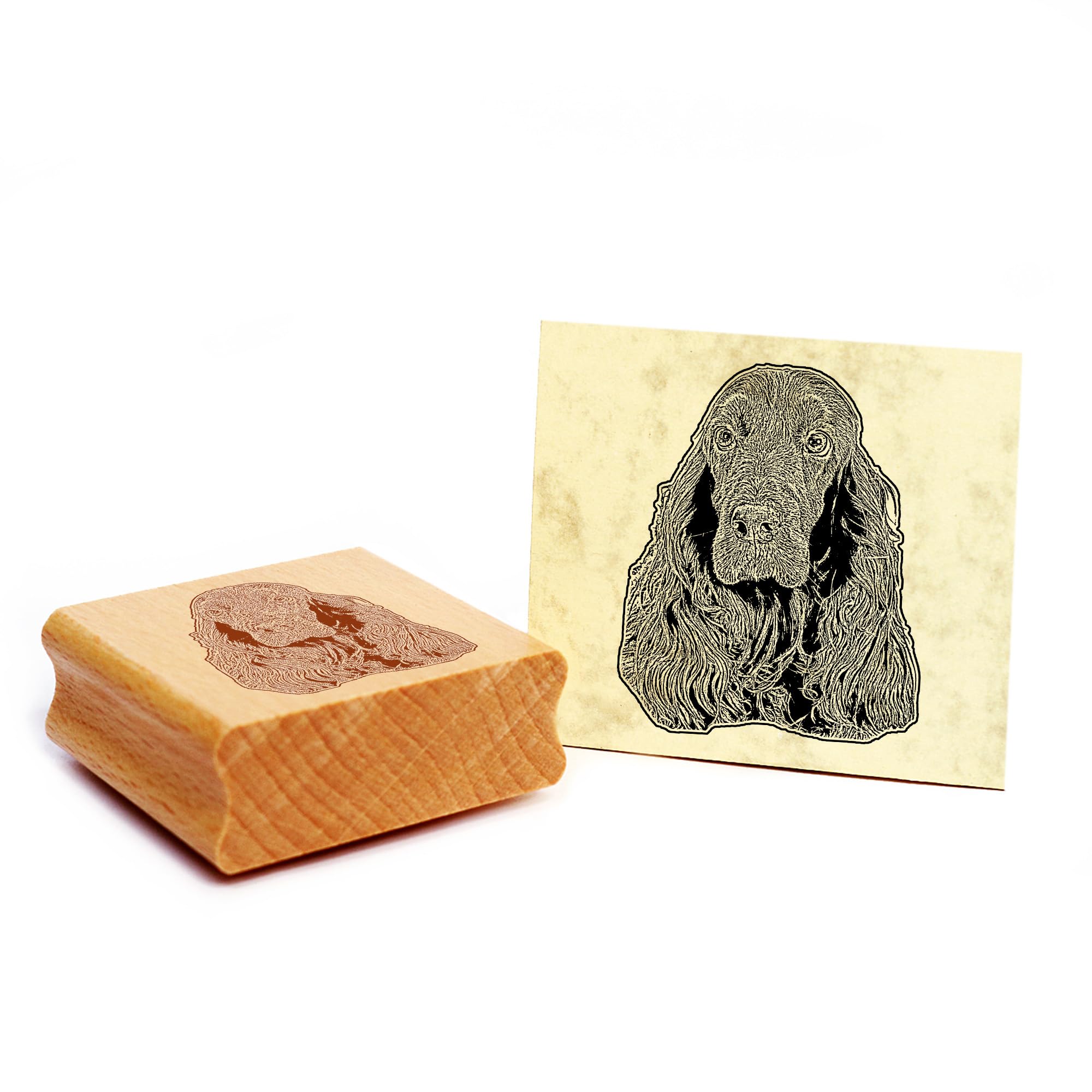 Dekolando Sussex Spaniel Dog Wooden Stamp 39 x 48 mm