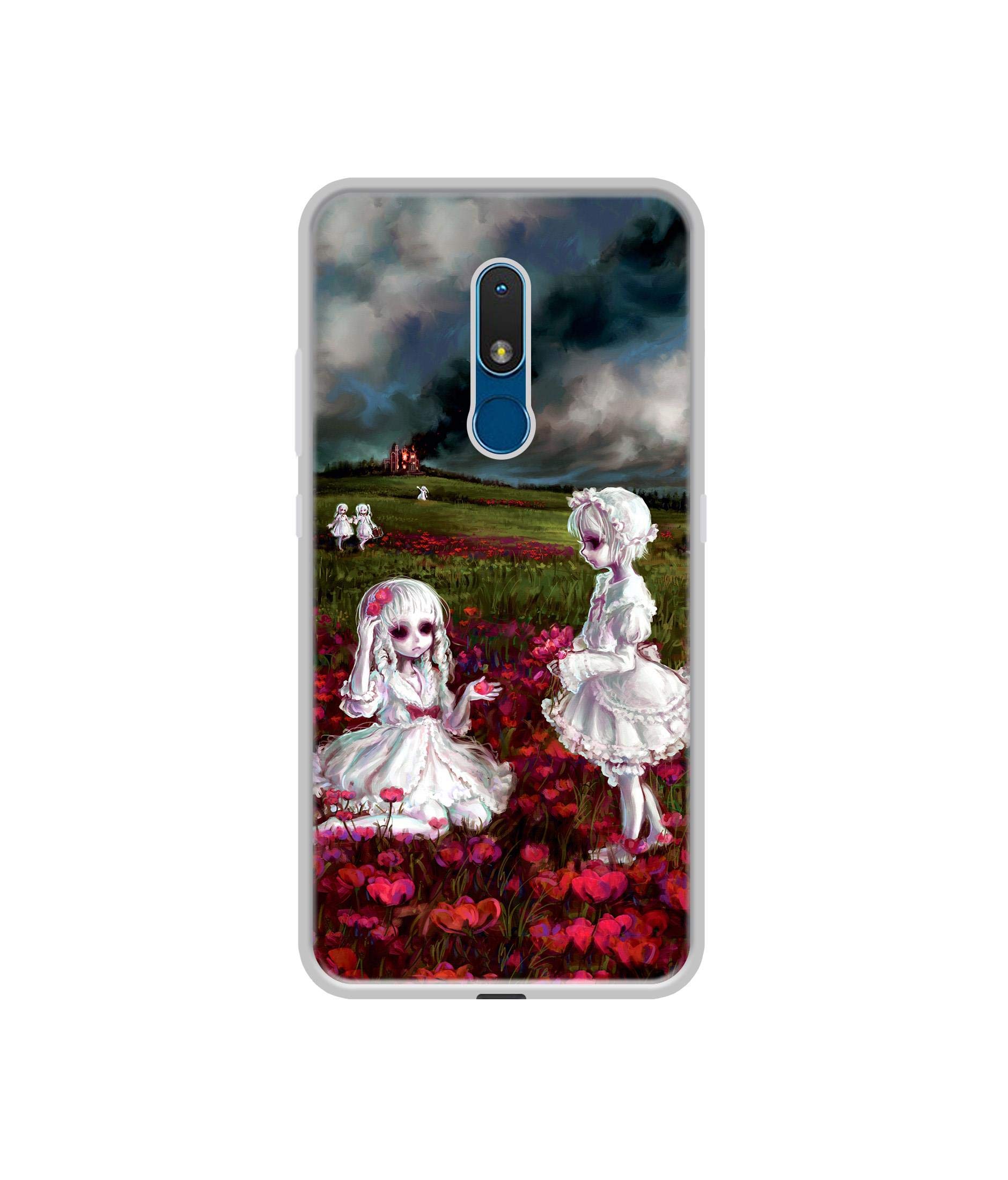 Casotec Vampires Girls Design Printed Silicon Soft TPU Back Case Cover for Nokia C3