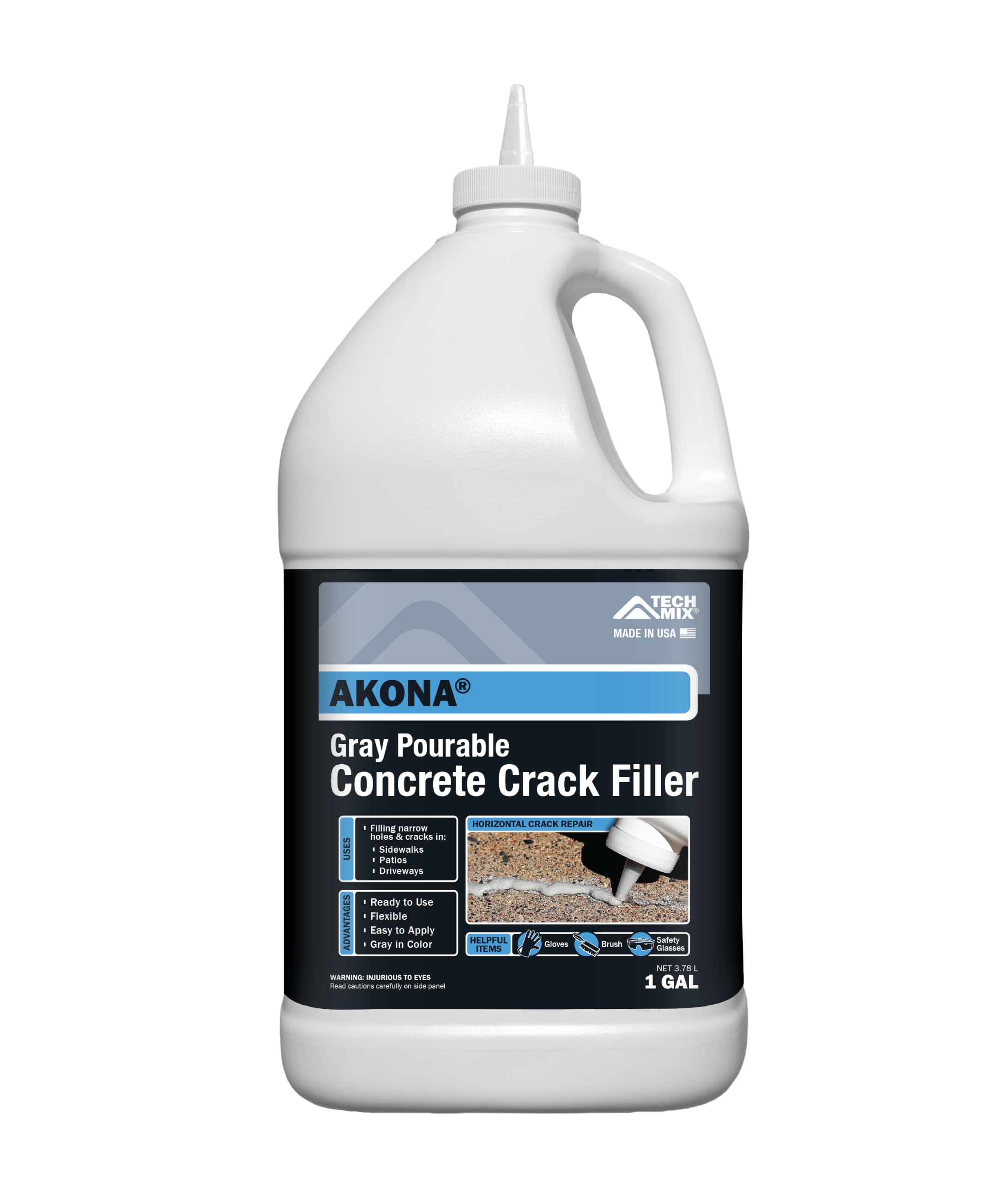Gray Pourable Concrete Crack Filler