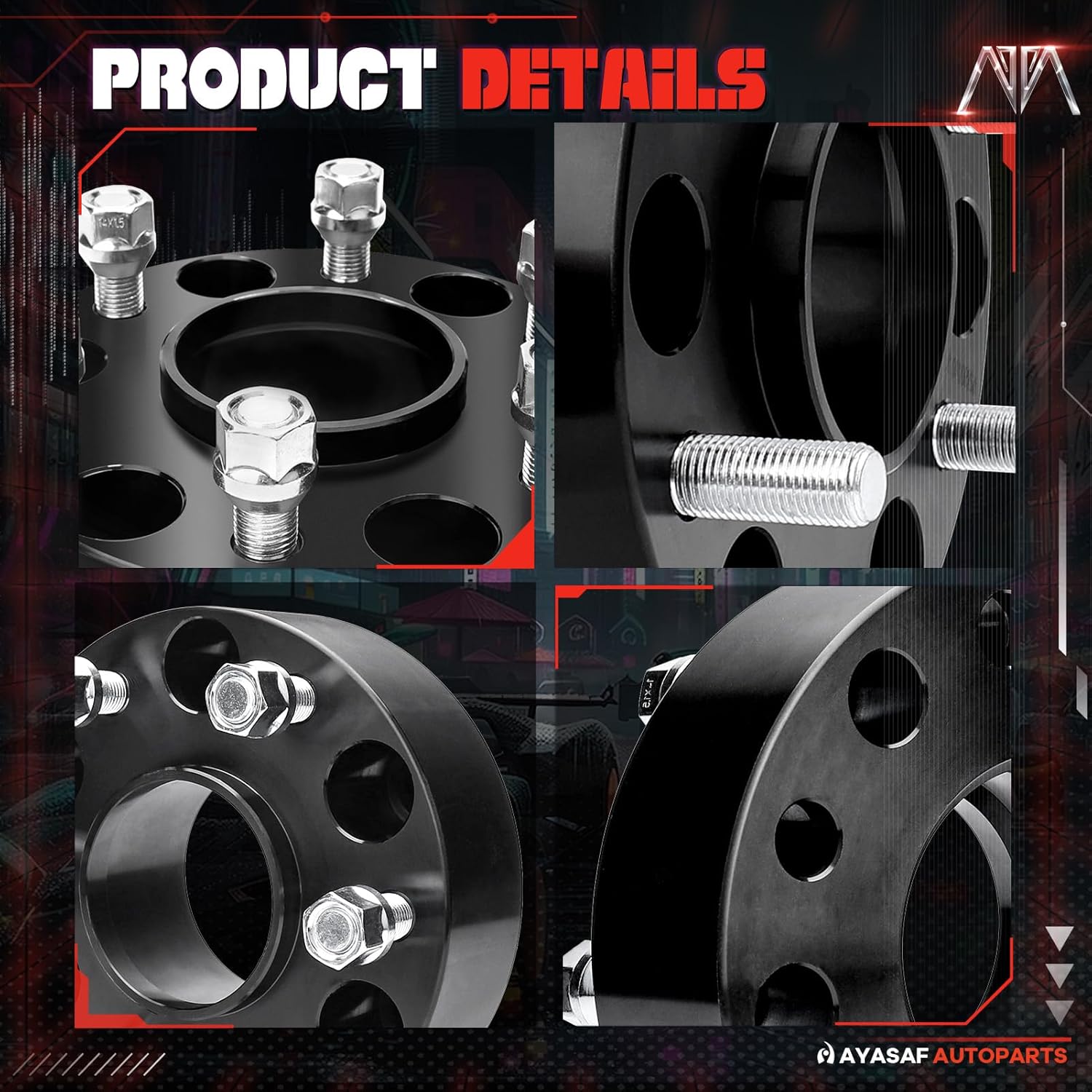 MAYASAF 6x5.5 Hubcentric Spacers 2inch 6 Lug Wheel Spacers Adapter Center Bore 78.1mm M14x1.5 Studs for Chevy K1500/Suburban 1500/Silverado 1500, for GMC C2500/Yukon/Sierra 1500, for Cadillac Escalade