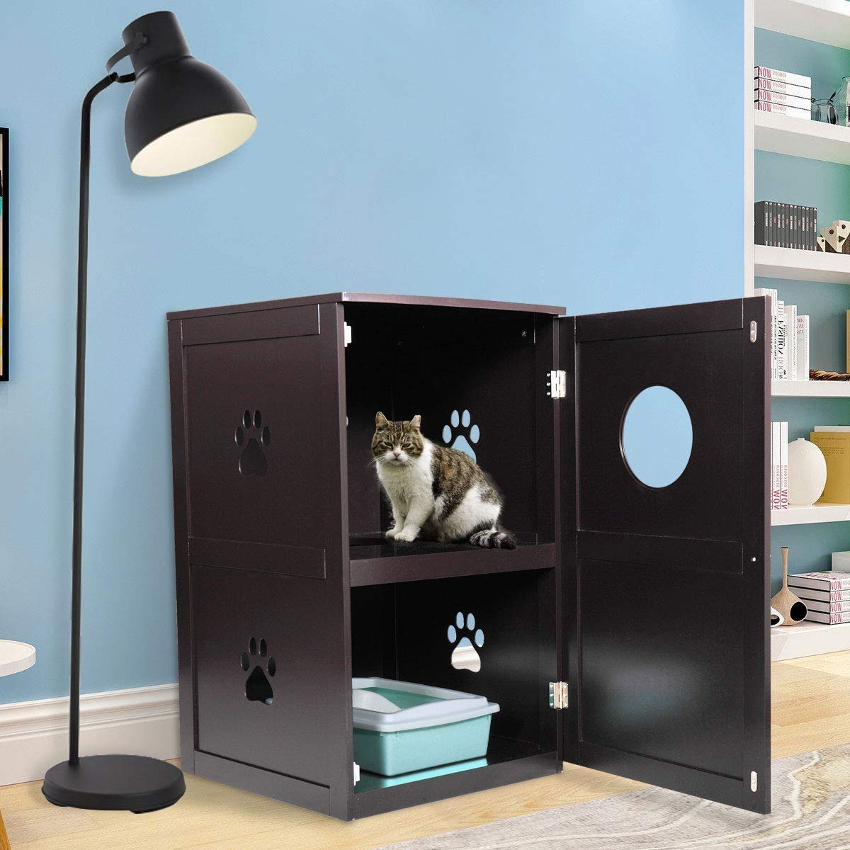 Buy 4everwinner Cat Litter Box Enclosure Furniture Cat House Hidden Kitty Litter Loo Washroom