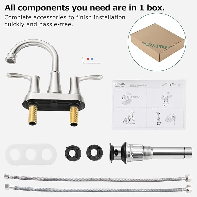 Grifería Lavamanos 2 Huecos Cuello Alto Giratorio Acabado Cr miniatura 6