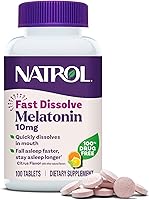 Vista 1 de Natrol Melatonin 10mg Fast Dissolve Tablets - Citrus Flavor, 100 Count, Sleep Support, Fast Dissolve Melatonin for Adults, 100-Day Supply