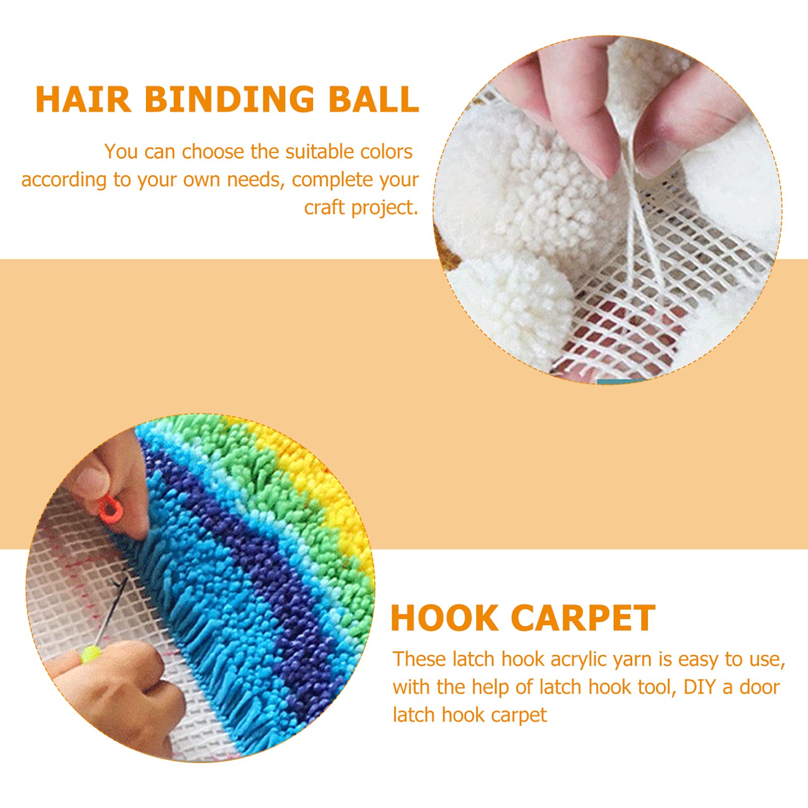 Artibetter 30pcs Latch Hook Kit Colorful Yarn Bundles Precut Rug Yarn DIY Latch Hook Yarn for Handmake Craft Sewing Knitting - Image 3