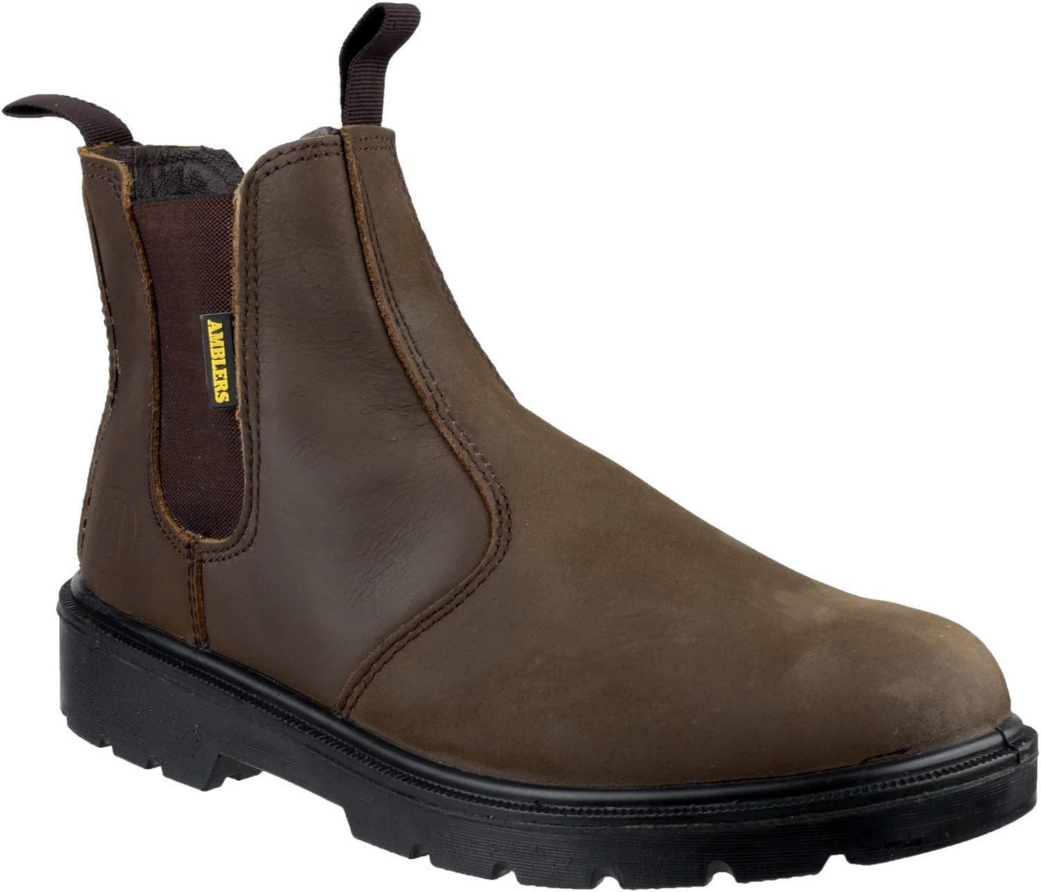 Amblers SafetyMens Mens FS128 Leather Safety Dealer Boots Brown Leather