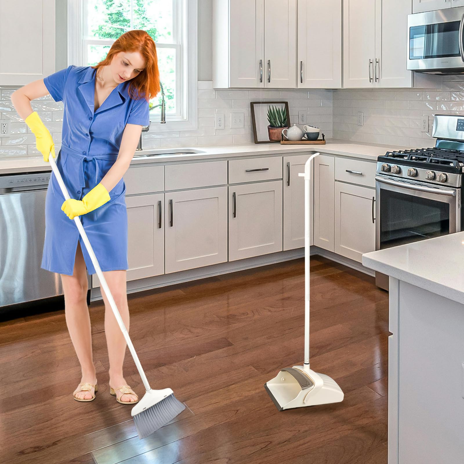 Besen & Kehrschaufel Set Mit 155cm Stiel - Praktische Reinigung Für Zuhause