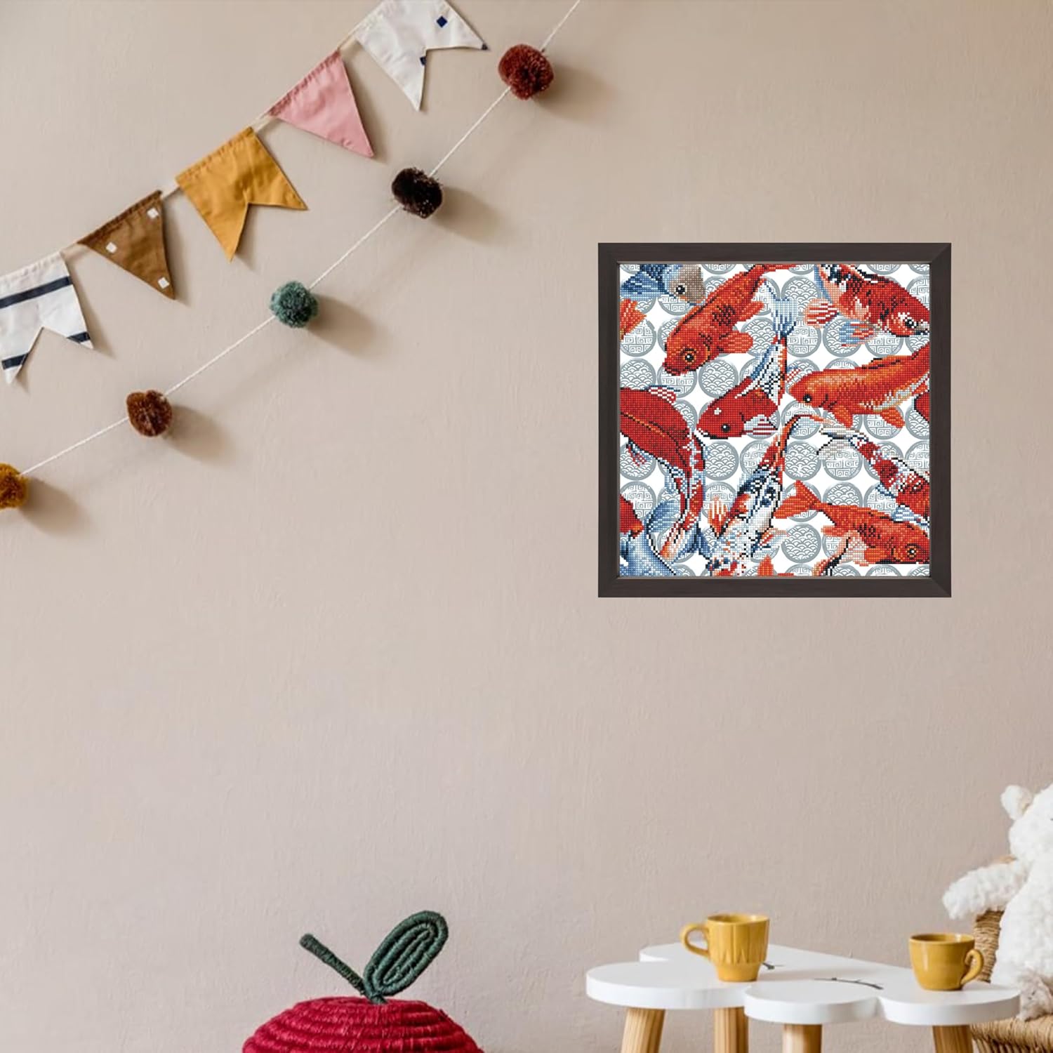 DIAMOND DOTZ Koi Mosaic Fish Diamond Painting Kits for Adults - Diamond Art Kits a Relaxing Creative Craft Kit with Dotz Gems 16.1"x16.1"