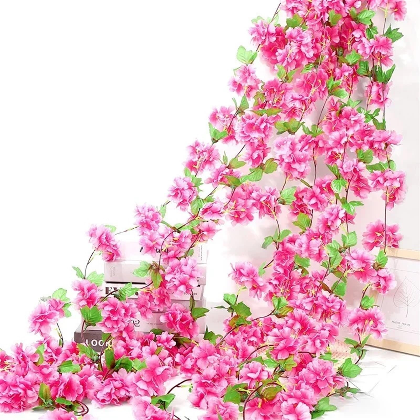 Girlanda rattanowa. Girlanda z rattanu Sakura, ozdoba świąteczna, dekoracja domu, wesele(2.3m rose)