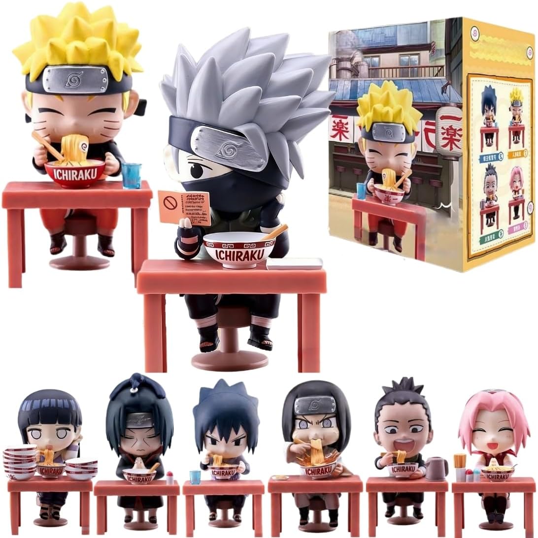 MINISO Naruto Shippuden × Ramen-Themed Figure Blind Box, Exquisite Collectible Ornament for Gifting(1PC Random)