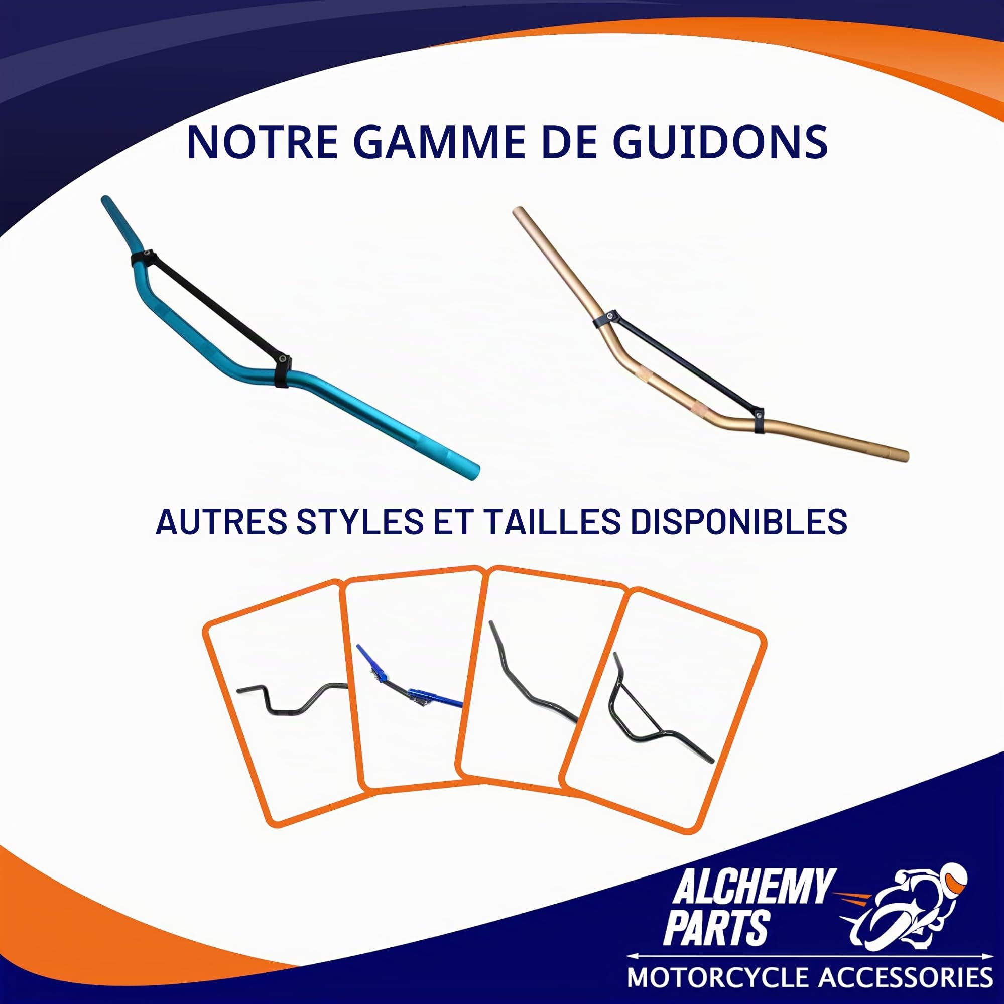 Guidon Moto 25mm pour Projet Streetfighter | Roadster | Supermotard | Enduro