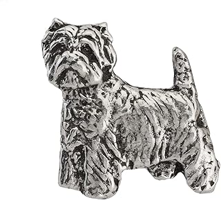Antique Pewter Westie Full Body Mini Pin D478MP