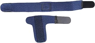 Qukaim Férula de dedo ajustable para aliviar el dolor, soporte para dedos rotos, soporte para enderezar los dedos, color azul