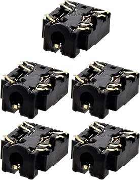 POFET 5pcs 3.5mm Port Headphone Jack Socket Headset Connector Plug Port Socket for Xbox One S Slim Controller