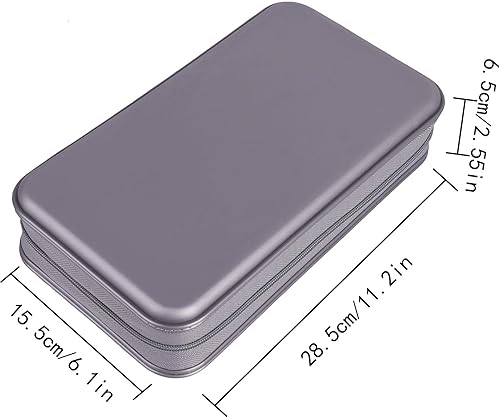 Miniatura 63 de UENTIP Estuche portátil para CD de capacidad para 96, portátil y de plástico duro, organizador de CD, cartera, almacenamiento de DVD (96, naranja)