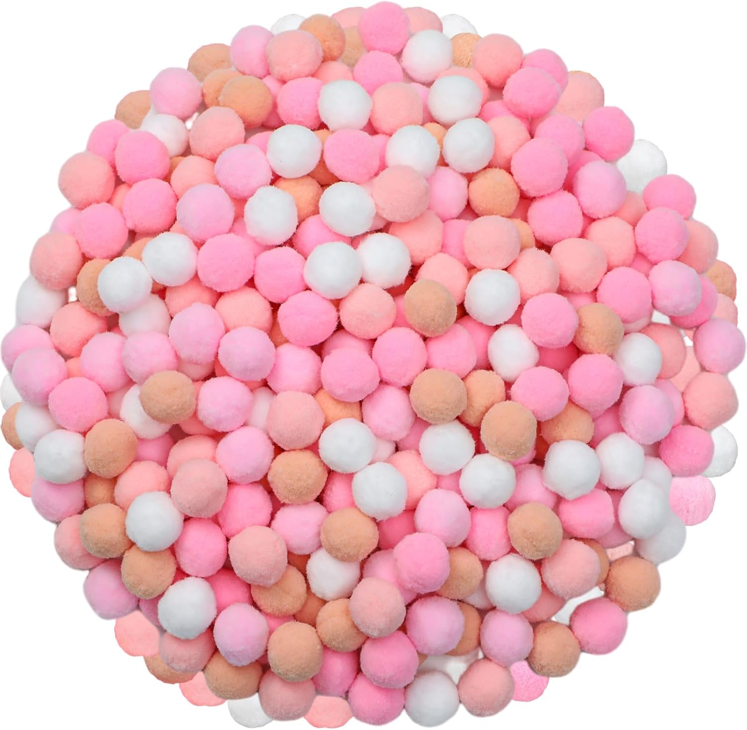 500 Pcs 1 Inch Pom Poms 2.5 cm Mini Puff Craft Pom Poms