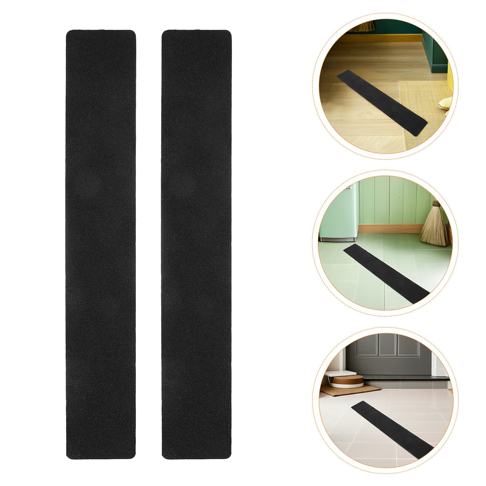 Cinta Antideslizante para Escaleras 10 Piezas Adhesivo Autoadhesivo de PVC Negro Mate 20X76 CM Tiras Antideslizantes para Peldaños de Interior y Exterior Adecuado para