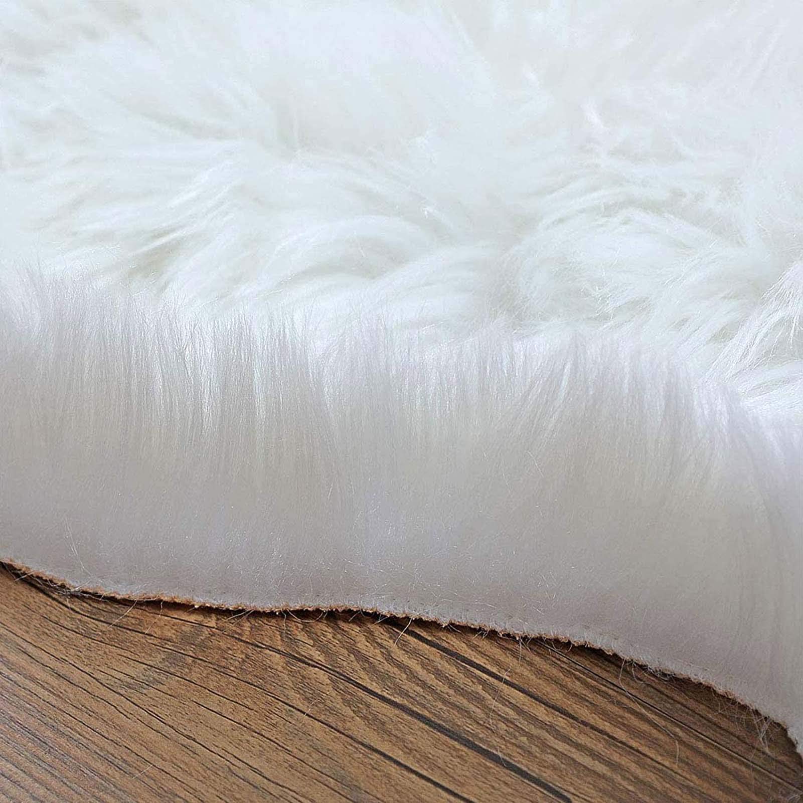 Tappeto in pelliccia sintetica di alta qualità 90x120 cm, lussuoso e morbido, coprisedia in pelle di pecora, cuscino per seduta, tappeto soffice adatto per soggiorno e camera da letto, divano