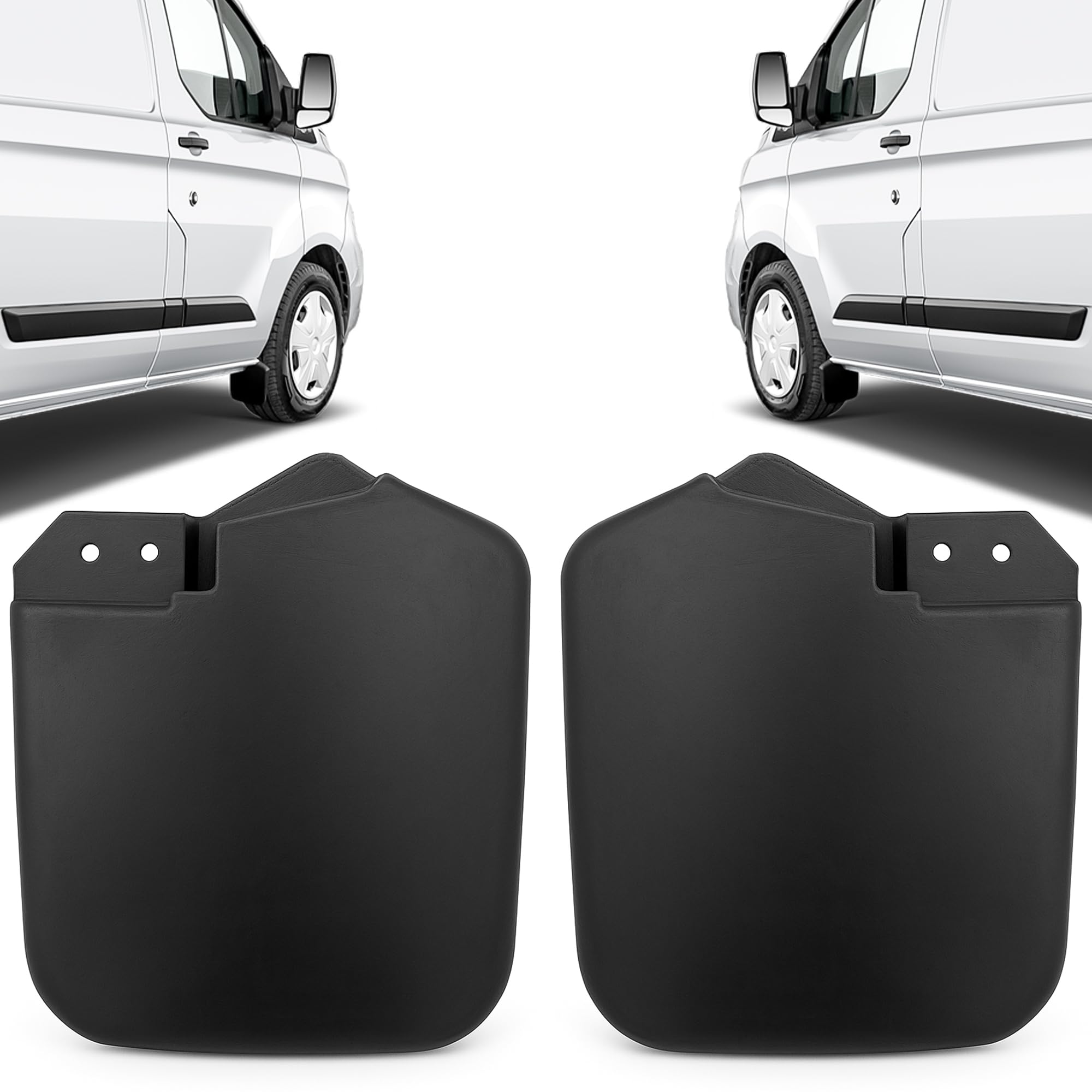 Paraspruzzi anteriore sinistro e destro, ricambio per Ford Transit Custom dal 2012 in poi | OEM 1915641, 1915642, BK21-16A266-BC5JA6 (coppia)