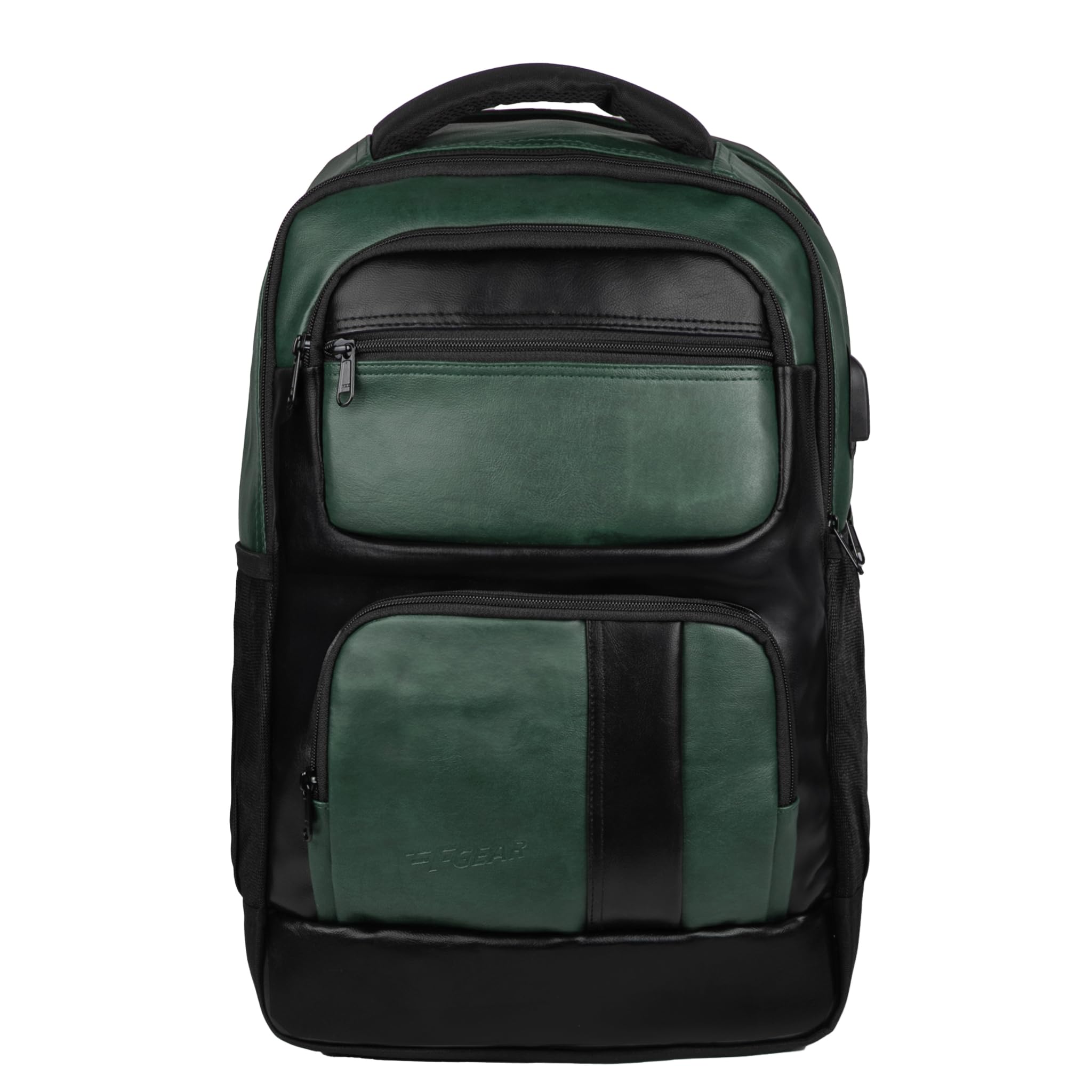 Mantra V2 28L Office Laptop Backpack with raincover, USB Charging Port, Fits 17" Laptop Artificial Leather Water resistant lightweight Gifts for Men Women Boys Adults, College