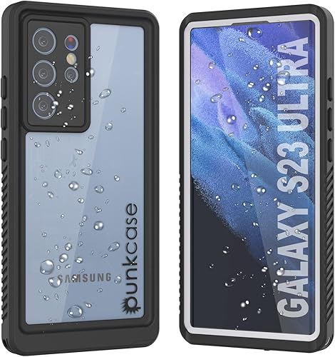 Punkcase Funda para Galaxy S23 Ultra impermeable Serie Extrema Ajuste delgado Certificado IP68 A prueba de golpes Resistente a la suciedad A prueba